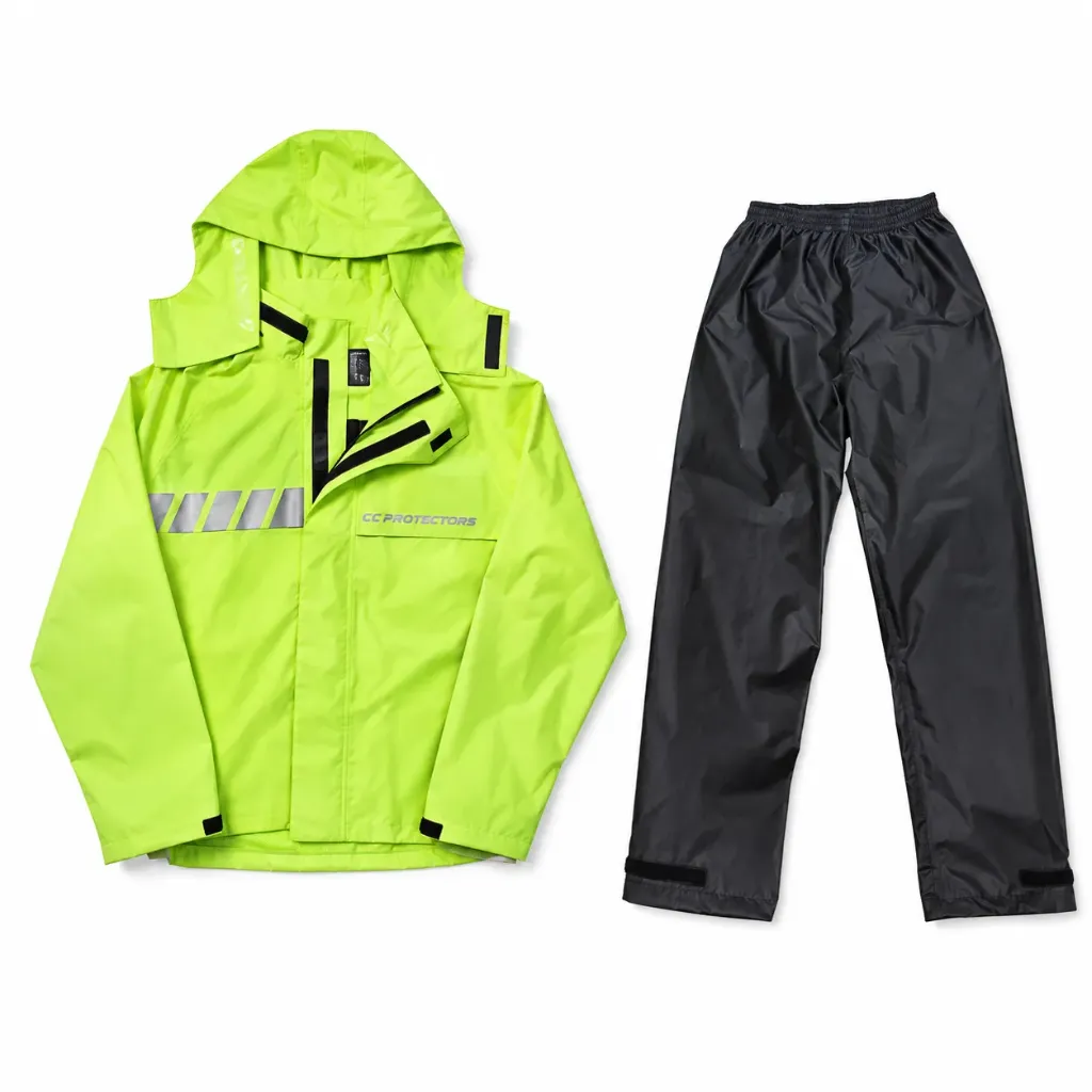 Capa De Chuva Para Motociclista CC Modelo 3029 (Amarelo fluorescente, XXXL)