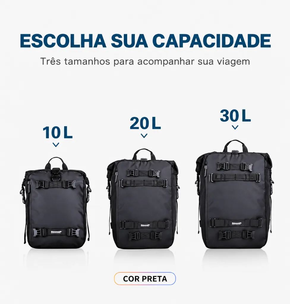 [MT21620B] Bolsa traseira para motocicleta de 20 litros